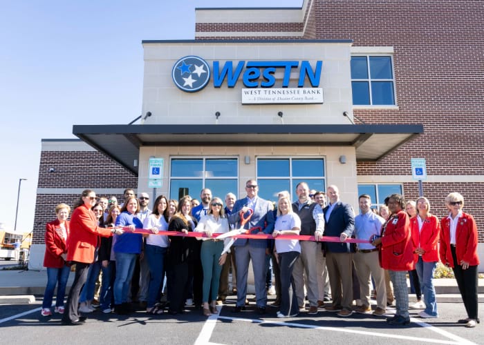 Ribbon Cutting of the West Tennessee Bank for the 125 anniversary