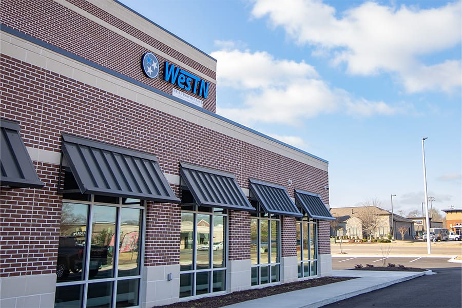 Outside of the Jackson Branch of West Tennessee