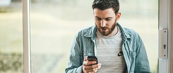 Man looking at his phone